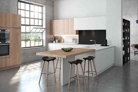 Hout witte keuken Dedecker Project